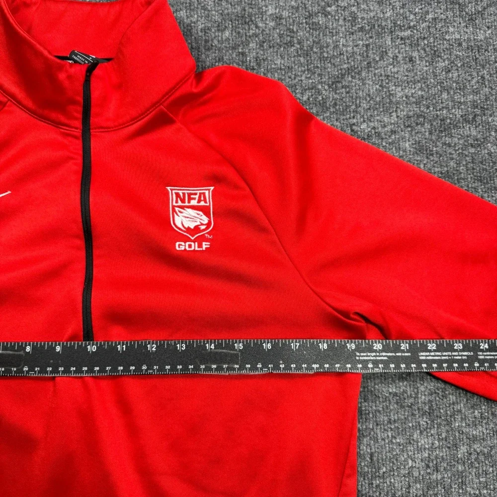 Nike Golf Sweatshirt Mens Small Red Dri-FIT Quarter Zip‎ Pullover Jacket